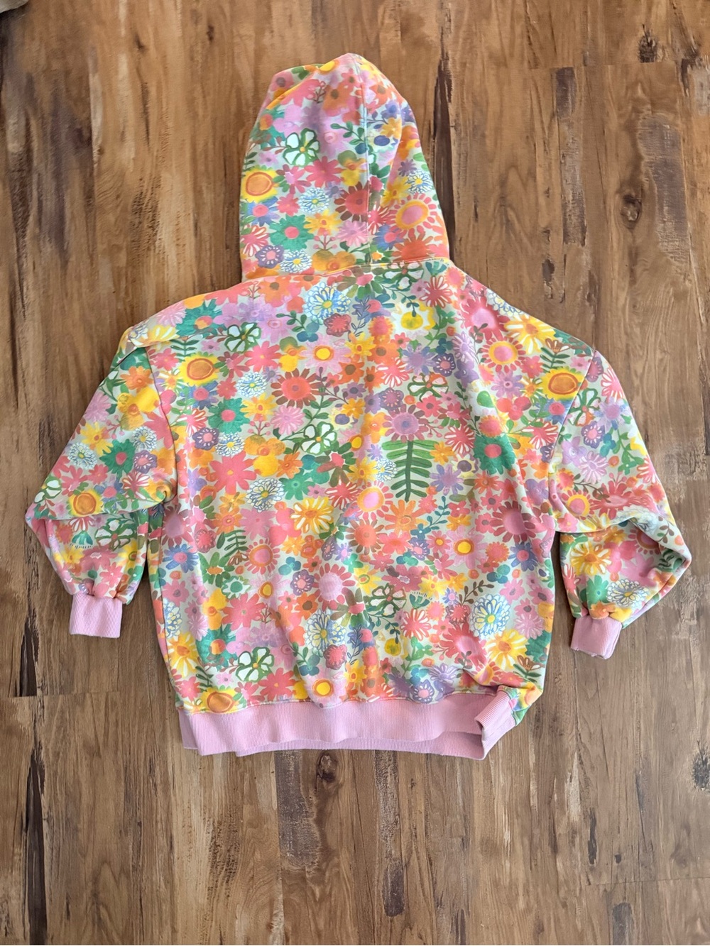 NATURAL LIFE Pink Floral Hoodie Sweatshirt - Picture 3 of 3